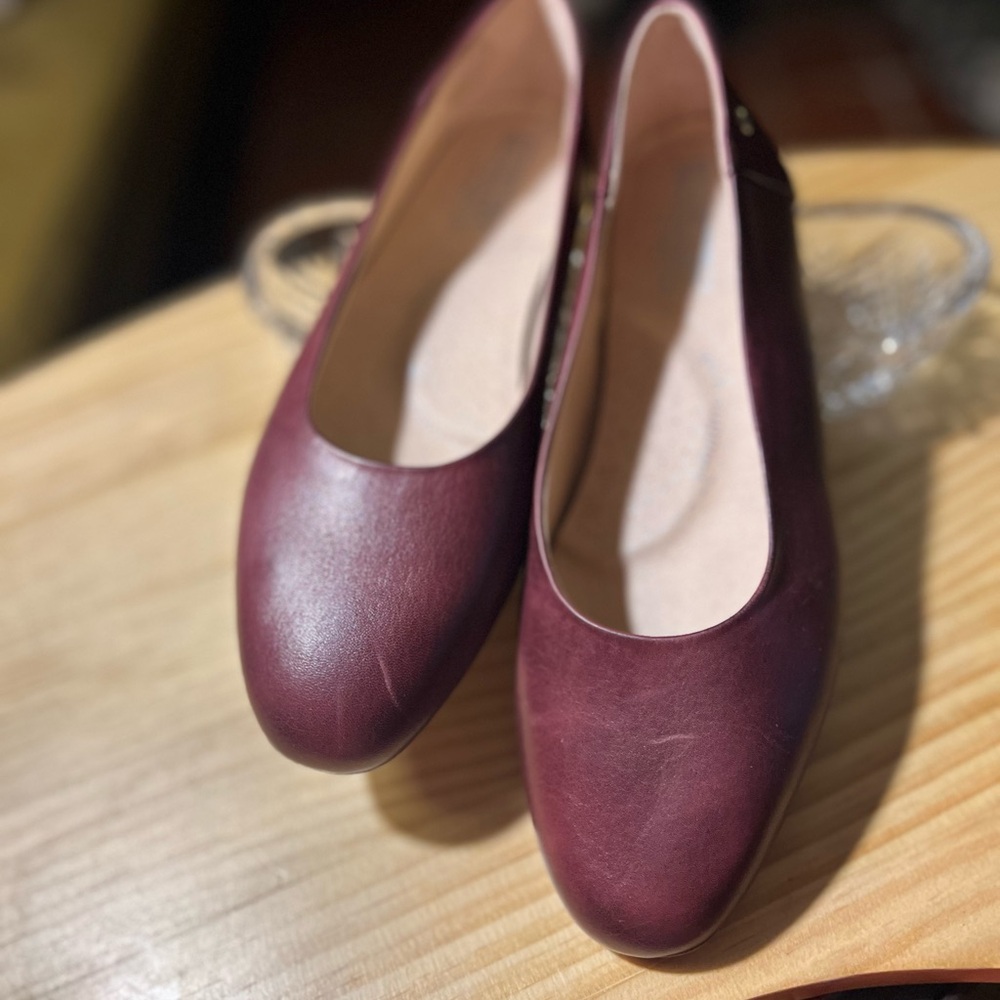 PIKOLINOS Almeria - Burgundy Leather Ballerina Flats
